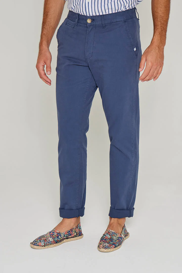 OFFICIER – Pantalon Chino coton Stretch Coupe droite – Homme – Bleu marine – Image 2