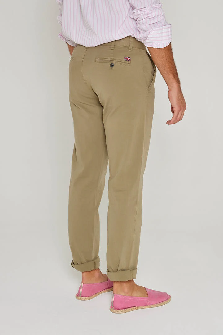JACOBSON – Pantalon Chino coton stretch Coupe slim – Homme – Kaki – Image 4