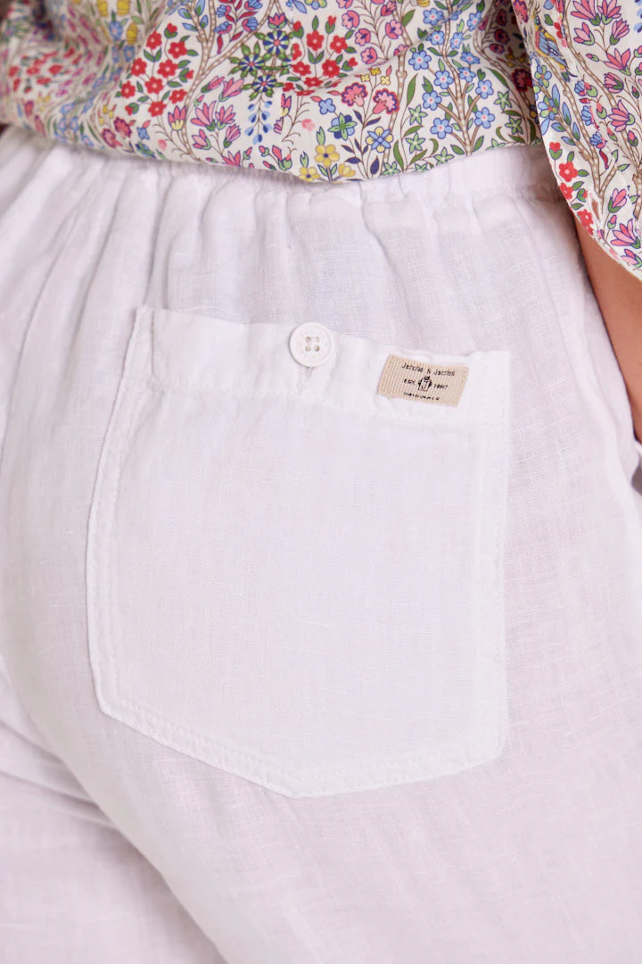 ZABOU – Pantalon Lin Coupe Droite – Femme – Blanc – Image 8