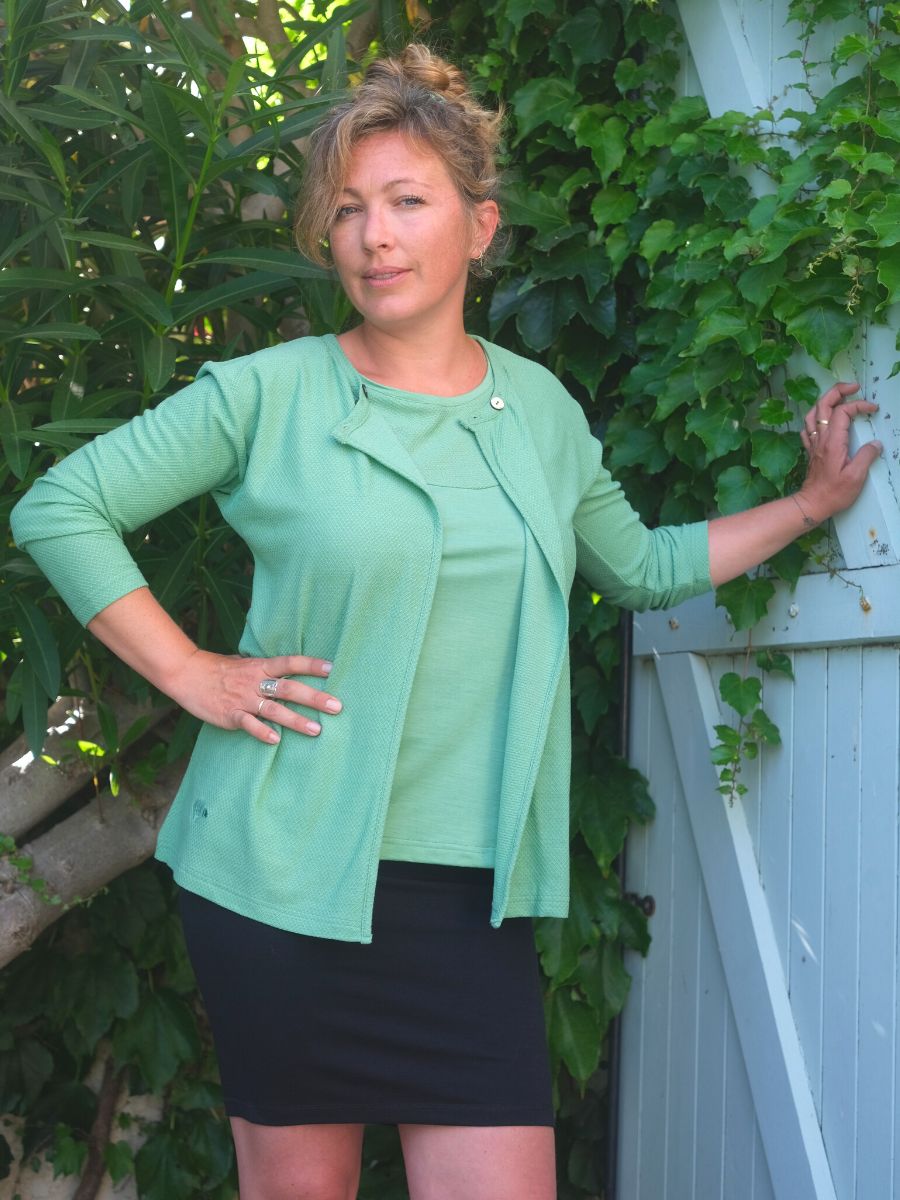 gilet Intemporel femme laine mérinos bio et soie – Image 6