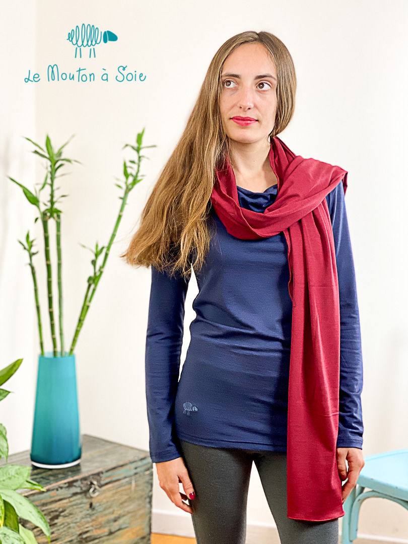 Top Antique laine mérinos bio et soie – Image 9